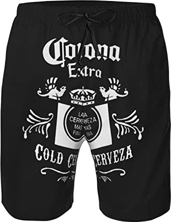 DJNGN Kompatibel mit Corona Herren-Badehosen, extra schnell trocknende Badeshorts, Netzfutter, Strandbadebekleidung mit Taschen, Badeanzügen für den Urlaub
