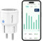 GreenSun Smart WLAN Steckdose Mini - Alexa Steckdose Stromverbrauchsmesser Energiekostenmesser Timer Sprachsteuerung mit Alexa Stromzähler WiFi Steckdose APP Fernsteuerung 10A 2.4GHz