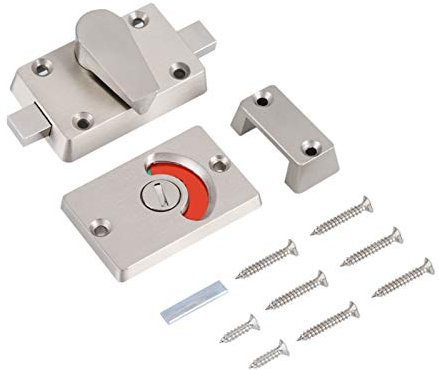 Nimomo Loquet en Alliage de Zinc Indiquant la Serrure Indicateur, Durable Boulon de Confidentialité Serrure de Porte Vacant Engagé + Vis Salle de Bain Toilette