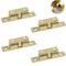 Generic Doppelkugelschnäpper Möbelschnäpper, Messing 4 Stück, Gold, Türstopper, 42 x 8 mm, 23 mm Abstand, Einstellbar, für Schranktüren, Spinde, Waschbecken, Türen