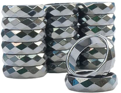RICHRAIN 50 100 200 Bulk Kristallringe Hämatit Ring Lot Großhandel