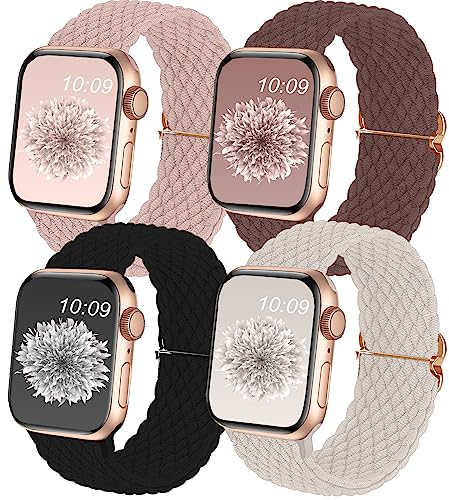 Geflochtene Armbänder Kompatibel mit Apple Watch Armband 38mm 40mm 41mm 42mm für Frauen Männer,Stretchy Einstellbar Geflochtene Watch Armband für iWatch Series 10/9/8/7/6/5/4/3/2/1/Ultra/Ultra 2/SE