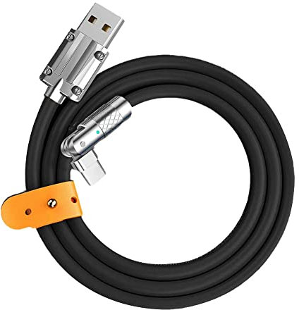 ZXCVWWE Super Fast Charge Liquid Silicone Cable 120W 6A Type-C Charger Data Cable for Xiaomi USB T7N3 Zinc Bold Data