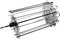 Cage à brochettes de barbecue, cage à brochettes en acier inoxydable avec 10 brochettes, résistante à la chaleur, rôtisserie, brochette à viande antiadhésive, cage de barbecue pour four, grill, outils