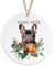 Personalised French Bulldog Ceramic, Christmas Tree Bauble Decoration