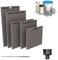 Receveur à carreler WEDI Fundo Riolito Neo + barrette de finition inox + bonde vertical + kit d'étanchéité 120 x 100 cm