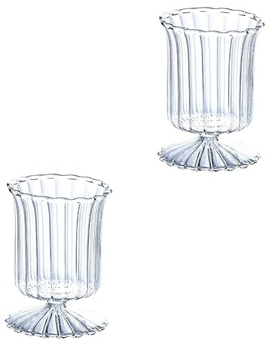 DEARMAMY 2stücke Transparente Glasstreifen Kerzenhalter Für Tischdeko Vintage Design Für Zuhause Bar Für Romantische Anlässe Und Festliche Dekoration