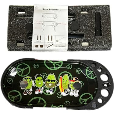 Tobacco Rolling Tray Set Rolling Station Cone Maker Rolling Poker Included (Nug Family)