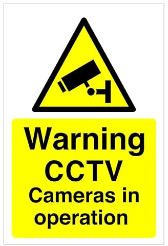 Warning CCTV Cameras in operation Safety sign - High tack sticker 150mm x 100mm