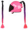 Helm geflochtener Pferdeschwanz,Motorrad Fahrrad Helm Haar Zöpfe Haarteile Motorrad Helm ZöPfe Helm Braids Retro Motorradhelm Braids für Motorrad Fahrrad Helm Haar mit Saugnapf für Kinder Erwachsene