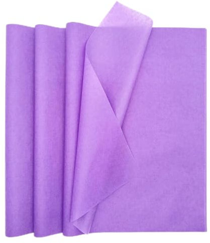 Violette mehrfarbige Seidenpapierbögen, perfekt für Geschenktüten, Bastelarbeiten, Geschenkverpackungen, Hochzeit, Geburtstagsfeier, DIY-Papierblumen, vielseitiges Seidenpapier für alle Gelegenheiten