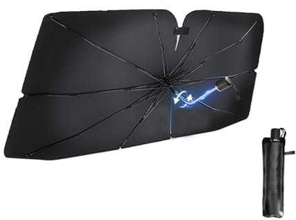 ZYFKJQ Parasol para Parabrisas de Coche para Mercedes Benz AMG CLA C117 X117 C118 X118 CLA 180 200 220,Parasol Plegable Coche con Anti UV Rayos Eje Giratorio de 360°,65cm x125cm