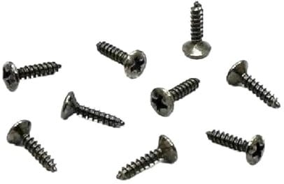 M2 M2.1 M2.3 M2.4 Carbon Steel Cross Phillips Countersunk Head Half Oval Screw 100Pcs, Black nickel, M2.1x10 D=4.6