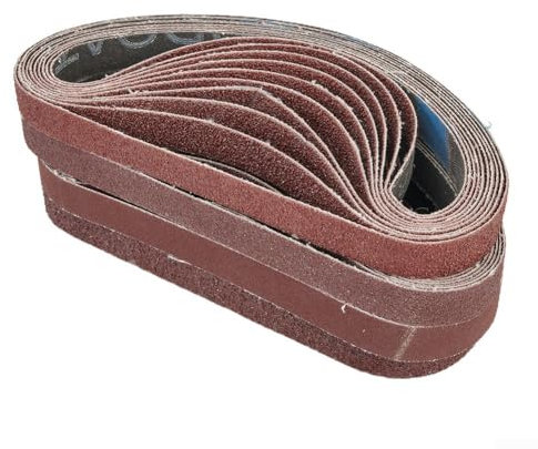 Lot de 60 bandes abrasives 13 x 457 mm Grain 406080120180240 Idéal pour les limes électriques Black&Decker