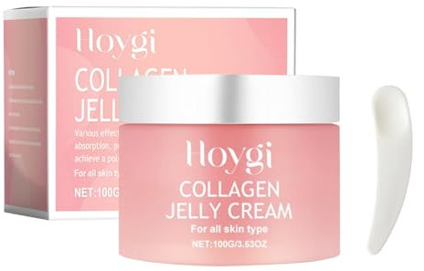 Collagen Jelly Cream 100g Collagen Cream for Face Anti-Aging Gesichtspflege Korean Face cream Boosts skin's barrier hydration Proporciona humedad y reduce los poros. Viene con 1 cucharada