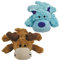 KONG Cozie Marvin The Elch Plüsch-Hundespielzeug und mittelgroßes Cozie Baily The Blue Hundespielzeug-Set