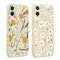 ZhuoFan 2 Pack Case for Apple iPhone 12 6,1 Floral With Print Girls Women Kawaii, Daisy Flowers Pattern Shockproof Protective Soft TPU Cute Design Aesthetic Matte Cases,24