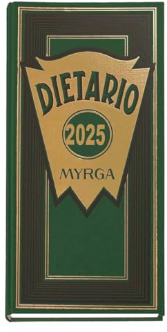 MYRGA - Dietario 2/3 2025, 1 Día Por Página (VERDE)