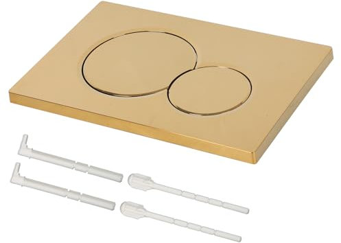 Betätigungsplatte, Drückerplatte Kompatibel mit Geberit Sigma, Spülkasten Ersatzteile Altes Modell, Betätigungsplatte für WC Element (Gold glänzend)