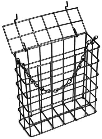 Vogelfutterstation für Wildvögel, Talg-Futterspender aus Metalldraht für Talgkugeln, Metallkäfig-Futterspender für Talg, Gartenkäfige, Talg-Futterstation für Finken,