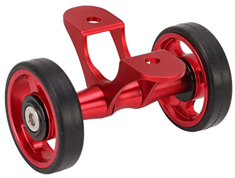 Keenso Fahrrad Kotflügel Easywheel, Fahrrad Kotflügel Rollen Doppelrad für für Faltrad für Dahon (Rot)
