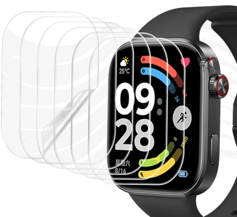 TMahhbid Hidrogel Protector de pantalla 5pcs para Xiaomi Redmi Watch 6 | Película hidrogel para Smartwatch, transparente Película tpu, flexible Protección, sin Burbujas