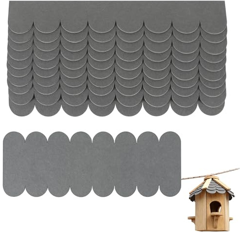 22 Stück Selbstklebende Dachschindeln, Wasserdichte Dachpappe, Grau | Dachpappe Selbstklebend für Vogelhaus Nistkasten Hasenstall Briefkastendach, Wetterfest Dachbelag