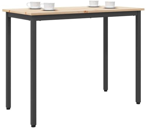 vidaXL Tisch Natur 100 x 50 x 77 cm Ingenieure Holz und Stahl