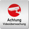 Türschilder24 XXL Schild - Türschild (B) • 125 x 125 mm • Indoor Schild • Kamera Videoüberwachung • 1,5 mm Aluminium Vollmaterial • 100% Made in Germany (Videoüberwachung 003)