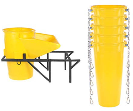 Guyifuzhuangs Tubi Scarico Macerie 7 pz 6 m in Plastica Giallo per Bambini