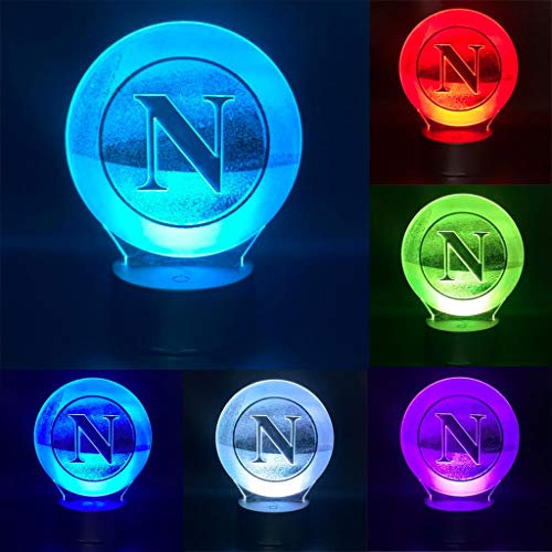 Lampada led con scudetto o logo personalizzato luce notturna da tavolo arredo decorazione cameretta bambino