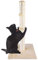Dimaka 86 cm Groß Ultimate Kratzpsäulen für Katzen, Kratzpsäulen für Katzen,Sisalstamm, Ersatzstamm für Kratzbaum,Kratzbrett mit Plüsch(Beige)