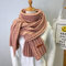 UKKD Winter Gestrickter Schal - Mode Frauen Lange Weibliche Vintage Große Schals, Weiche Warme Pashmina Verdickte Wolle, Rosa