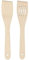 Chef Aid Wooden Spatulas, Set of Two Including 30 cm Slotted Spatula and 30 cm Spatula, Ideal for Cooking and Baking and Ideal for use with Non-Stick Cookware, Beige
