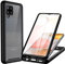 CENHUFO Coque Samsung A42 5G, Antichoc Housse avec Protection d'écran, 360 Degrés Protégé Téléphone Etui Double Face Case Transparent Portable Intégrale Coque pour Samsung Galaxy A42 5G - Noir