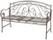 Spetebo Metall Gartenbank 2/3 Sitzer mit hochklappbarem Tisch - 148 x 55 x 96 cm - Outdoor Lounge Garten Bank Parkbank mit Tisch
