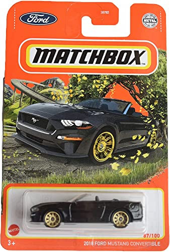 Matchbox 2018 Ford Mustang Convertible, [Black] 87/100, schwarz