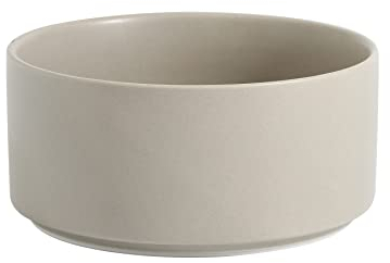 Havniva Rutschfester Keramik-Hundeschale 15,5 cm für Kleine und Mittlere Hunde, Gewichtete Futter-Schale für Futter und Wasser (850 mL, Grau)