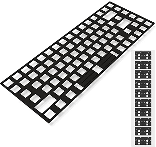 RunJRX Felt PCB Foam 84 Layout, Poron Switch Pads 120Pcs and Sound Dampeners for Custom Keyboard