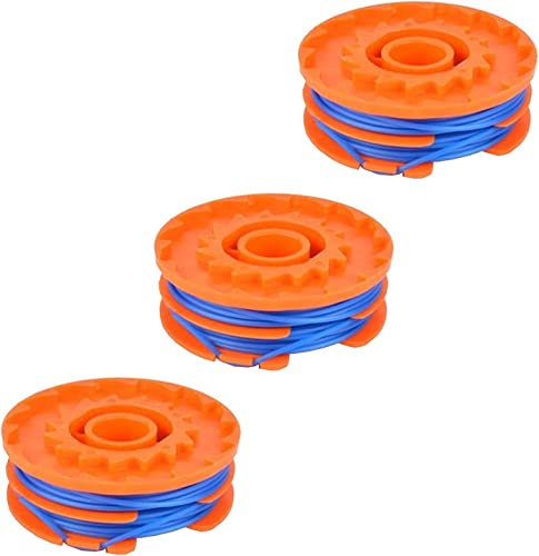 SPARES2GO 5m Twin Line & Spool Compatible with Titan TTB820GGT Trimmer Strimmer (Pack of 3)