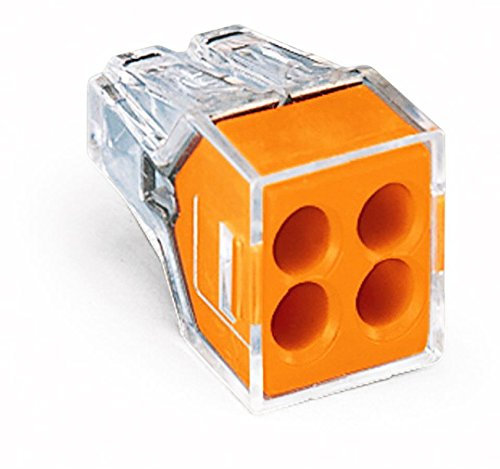 Wago 773-104 Orange 4-Way Push Connectors 2.5mm² 24A 400V Pack of 25