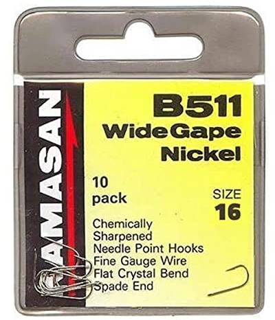 Kamasan B511 Wide Gape Nickel Barbed | Hook | Hook Size 16