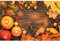 matches21 Hübsches Tischset Platzset Motiv abwaschbar Kürbisse Herbstlaub Zimtstangen auf Holz bunt 1 STK 43,5x28,5 cm