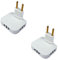 1 bis 3 EU Mehrfachsteckdose, 10A 250V EU Stecker Adapter Konverter, Leicht zu Tragen, 180 Grad Extension,Schnur los für begrenzten Stecker Platz (White Without USB)