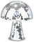 HIQE-FL Spiegel Pilz Disco Kugel,Pilz Disco Kugel Ornament,Glitzer,Pilz Discokugel,Deko Discokugel Pilz,Dekoration