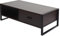 Couchtisch HWC-A27, Beistelltisch Wohnzimmertisch, 41x120x60cm 3D-Struktur, Metall MDF - Dunkelbraun