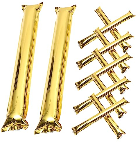 Toyvian 96 STK Konzert-Noise-Sticks Donnerstangen Pompons Masse Aufblasbare Geräuschstäbe Aufblasbare Jubelstöcke Geräuschstock Folie Bam Bam Donnerstöcke Plastik Kind Jubelstock Sport
