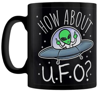 Grindstore Tasse mit Aufschrift How About U.F.O Alien, Schwarz