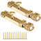 Pack of 2 Brass Sliding Door Lock | Door Bolts for Internal Doors 150mm | Perfect Slide Bolt Lock for Bathroom | Flat Slide Safety Door Bolt with Screws | Sliding Door Latch (Brass, 150mm)