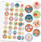 1600 Stück Belohnungsaufkleber, 25mm Motivationsaufkleber für Kinder, 32 Muster Selbstklebende Lehrer Belohnung Aufkleber, Deutsch Belohnungssticker Reward Stickers für Lehrerbedarf (Cartoon)